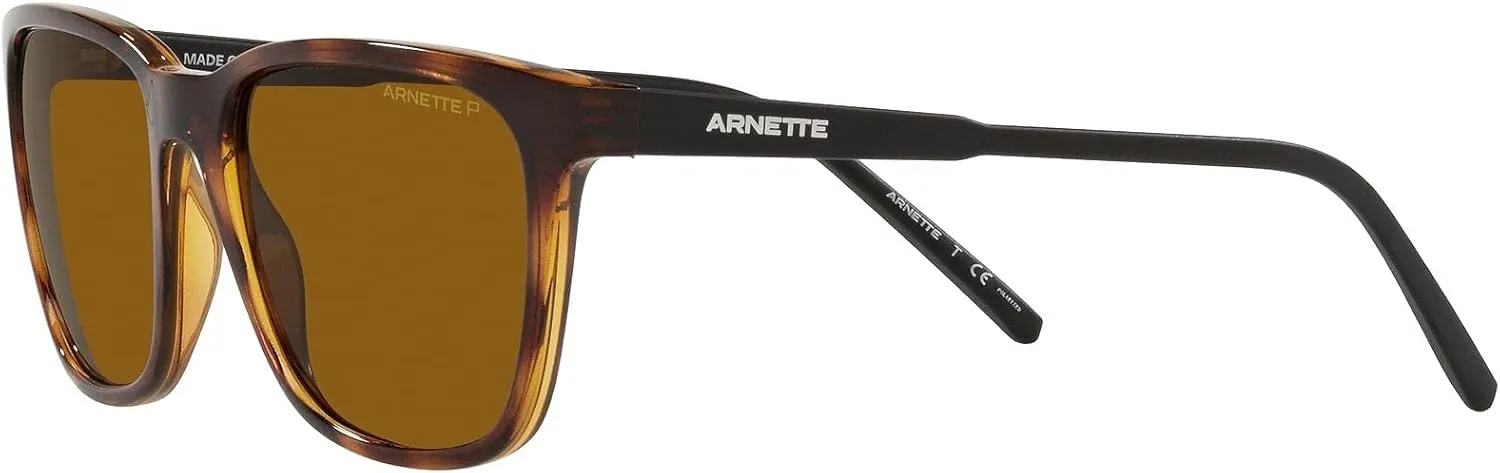 ARNETTE Man Sunglasses Matte Black Frame, Dark Grey Lenses, 57MM