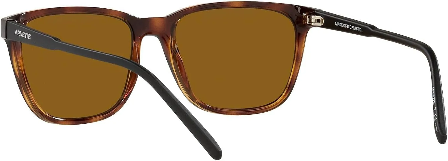 ARNETTE Man Sunglasses Matte Black Frame, Dark Grey Lenses, 57MM