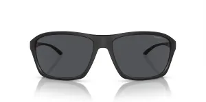 ARNETTE Man Sunglasses Matte Black Frame, Dark Grey Lenses, 63MM