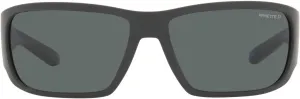ARNETTE Man Sunglasses Matte Black Frame, Dark Grey Lenses, 64MM