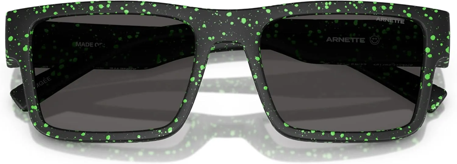 ARNETTE Man Sunglasses Matte Black Frame, Polar Dark Grey Lenses, 54MM
