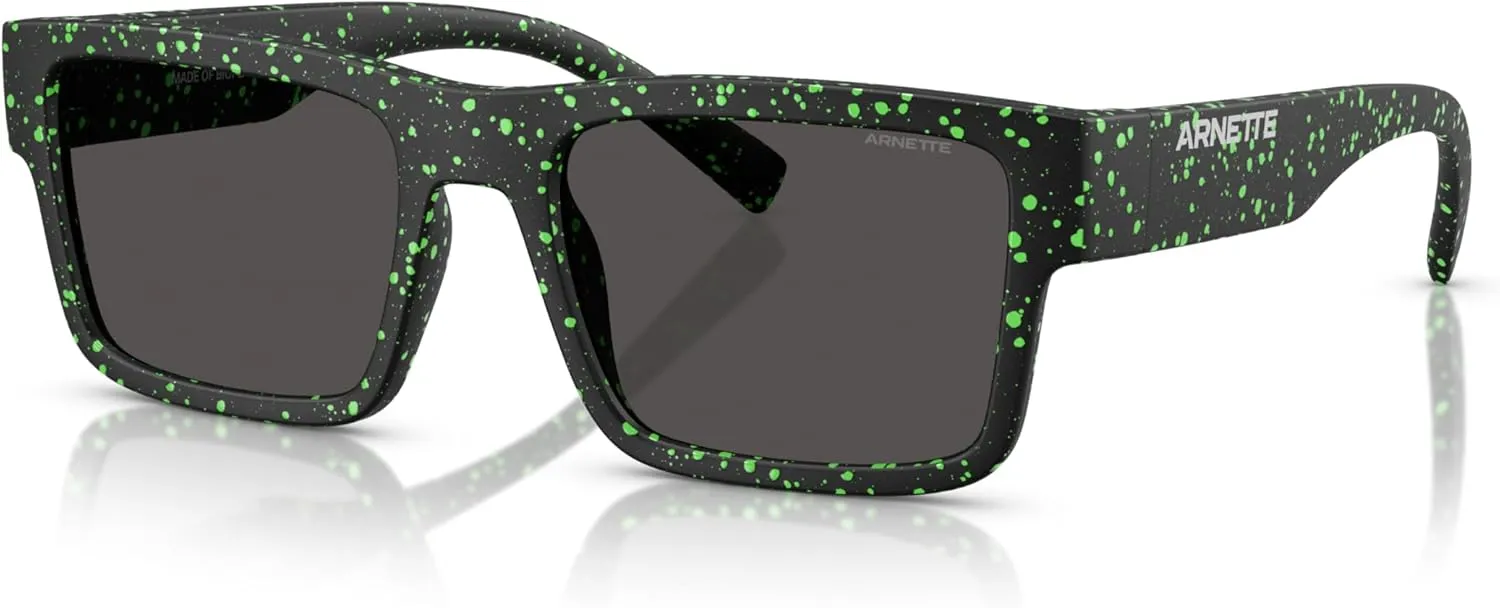 ARNETTE Man Sunglasses Matte Black Frame, Polar Dark Grey Lenses, 54MM