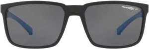 ARNETTE Man Sunglasses Matte Black Frame, Polarized Dark Grey Lenses, 58MM