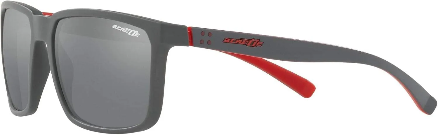 ARNETTE Man Sunglasses Matte Black Frame, Polarized Dark Grey Lenses, 58MM