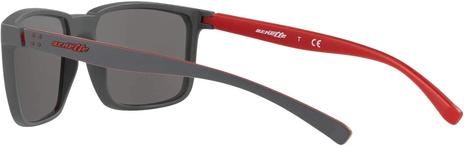 ARNETTE Man Sunglasses Matte Black Frame, Polarized Dark Grey Lenses, 58MM