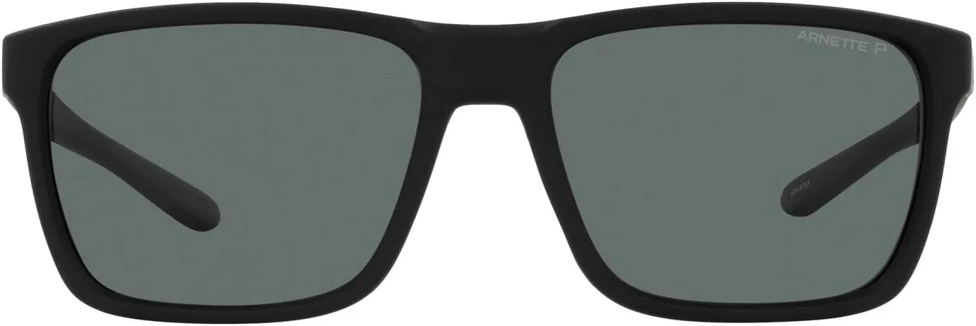 ARNETTE Man Sunglasses Matte Black Frame, Polarized Grey Lenses, 59MM