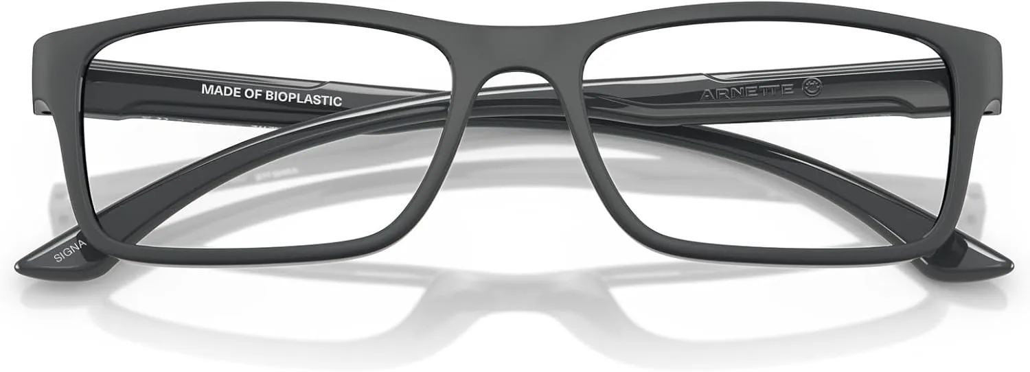 ARNETTE Men's An7275u Signa Universal Fit Rectangular Prescription Eyewear Frames
