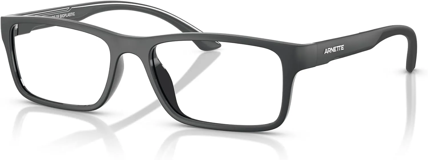 ARNETTE Men's An7275u Signa Universal Fit Rectangular Prescription Eyewear Frames