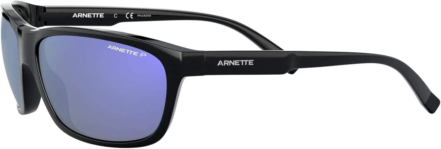 ARNETTE Unisex Sunglasses Matte Black Frame, Dark Grey Lenses, 63MM