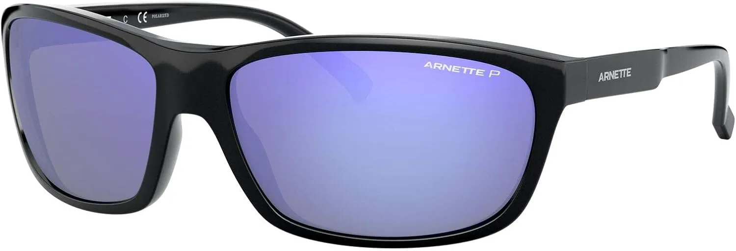 ARNETTE Unisex Sunglasses Matte Black Frame, Dark Grey Lenses, 63MM