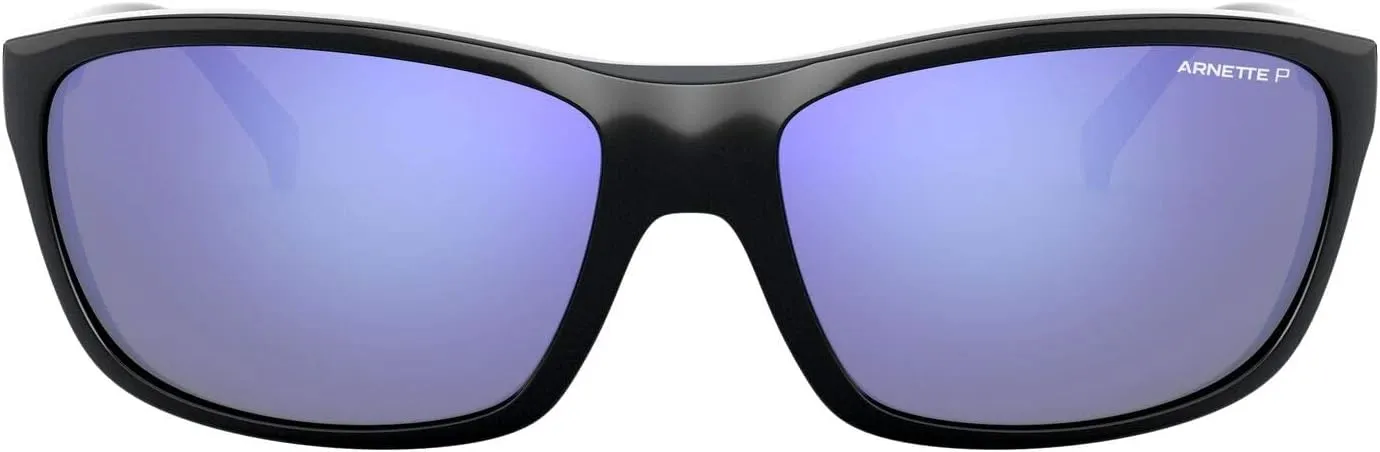 ARNETTE Unisex Sunglasses Matte Black Frame, Dark Grey Lenses, 63MM