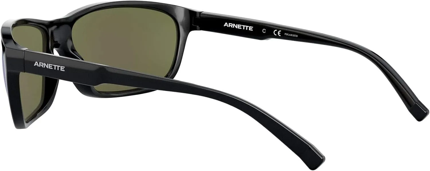 ARNETTE Unisex Sunglasses Matte Black Frame, Dark Grey Lenses, 63MM