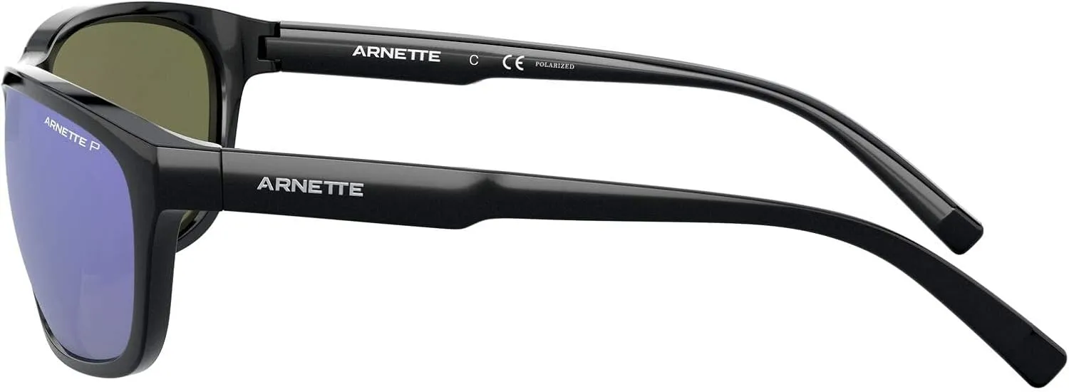 ARNETTE Unisex Sunglasses Matte Black Frame, Dark Grey Lenses, 63MM