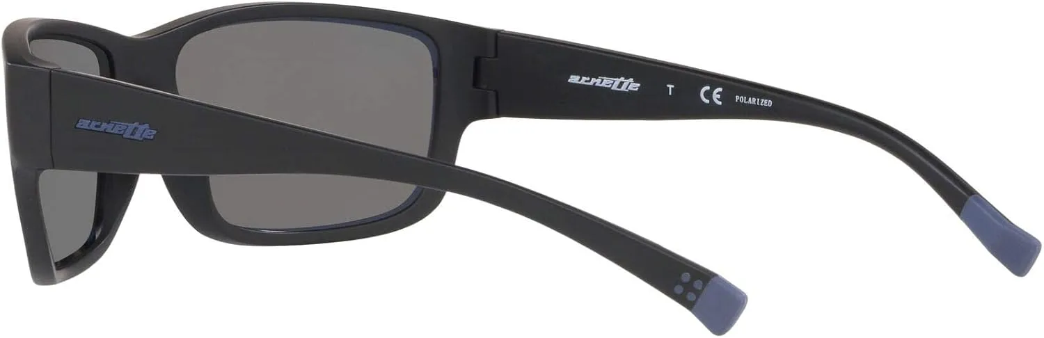 ARNETTE Unisex Sunglasses Matte Black Frame, Green Lenses, 62MM