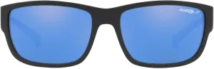 ARNETTE Unisex Sunglasses Matte Black Frame, Green Lenses, 62MM