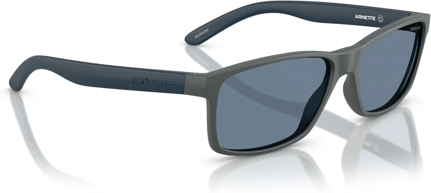 ARNETTE Unisex Sunglasses Rubber Black Frame, Polarized Dark Grey Lenses, 58MM
