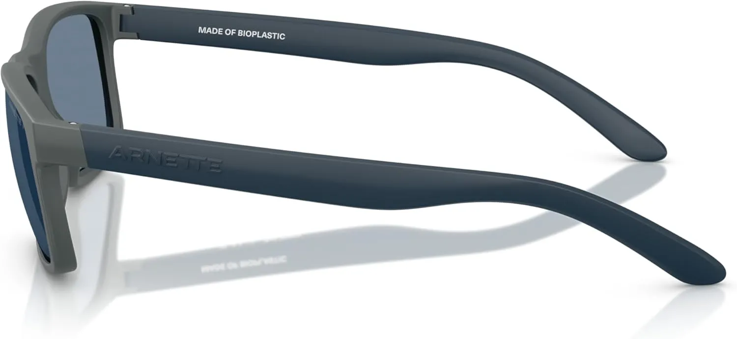 ARNETTE Unisex Sunglasses Rubber Black Frame, Polarized Dark Grey Lenses, 58MM