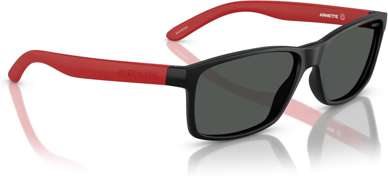 ARNETTE Unisex Sunglasses Rubber Black Frame, Polarized Dark Grey Lenses, 58MM