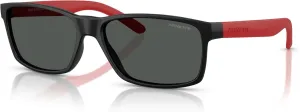 ARNETTE Unisex Sunglasses Rubber Black Frame, Polarized Dark Grey Lenses, 58MM