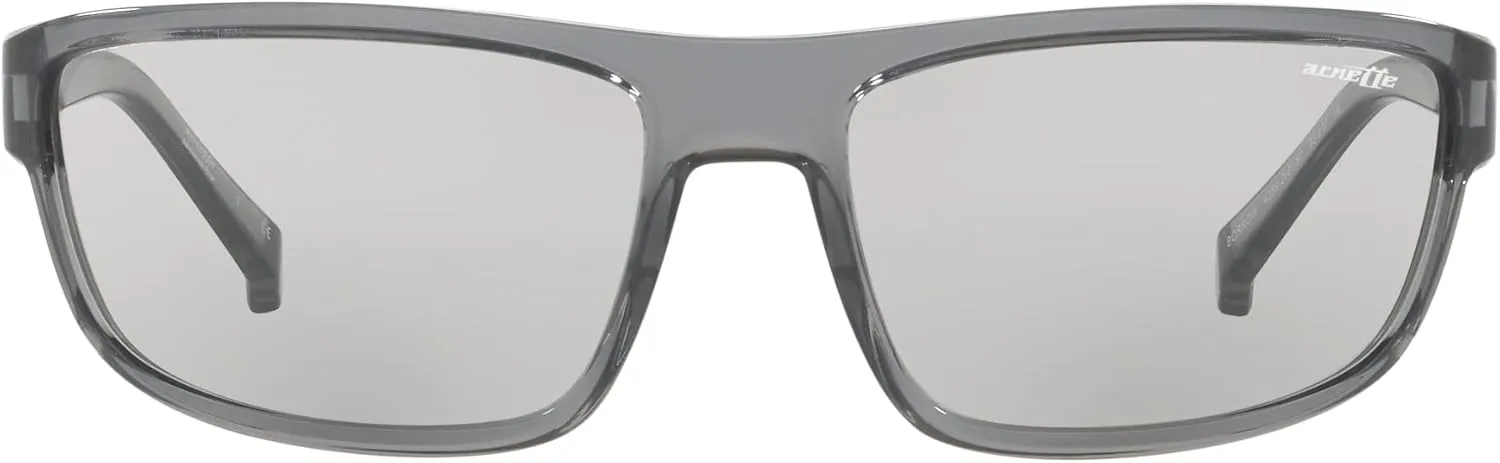 ARNETTE Unisex Sunglasses Shiny Black Frame, Polar Dark Grey Lenses, 63MM
