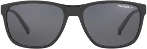 ARNETTE Unisex Sunglasses Shiny Black Frame, Polarized Dark Grey Lenses, 57MM