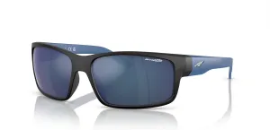 ARNETTE Unisex Sunglasses Shiny Black Frame, Polarized Dark Grey Lenses, 62MM