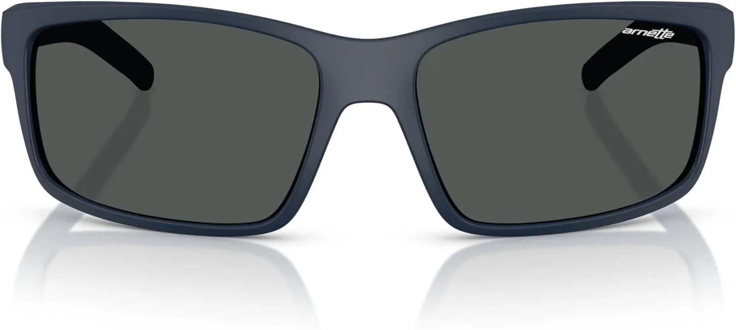 ARNETTE Unisex Sunglasses Shiny Black Frame, Polarized Dark Grey Lenses, 62MM