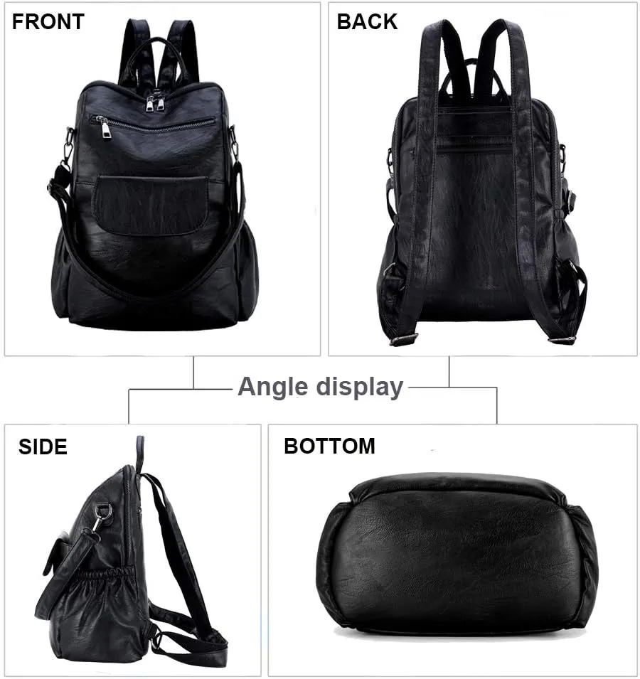 ASDSSRY Women Fashion Backpack Purse Waterproof Bookbags Travel Shopping Rucksack Convertible Ladies Shoulder Bag