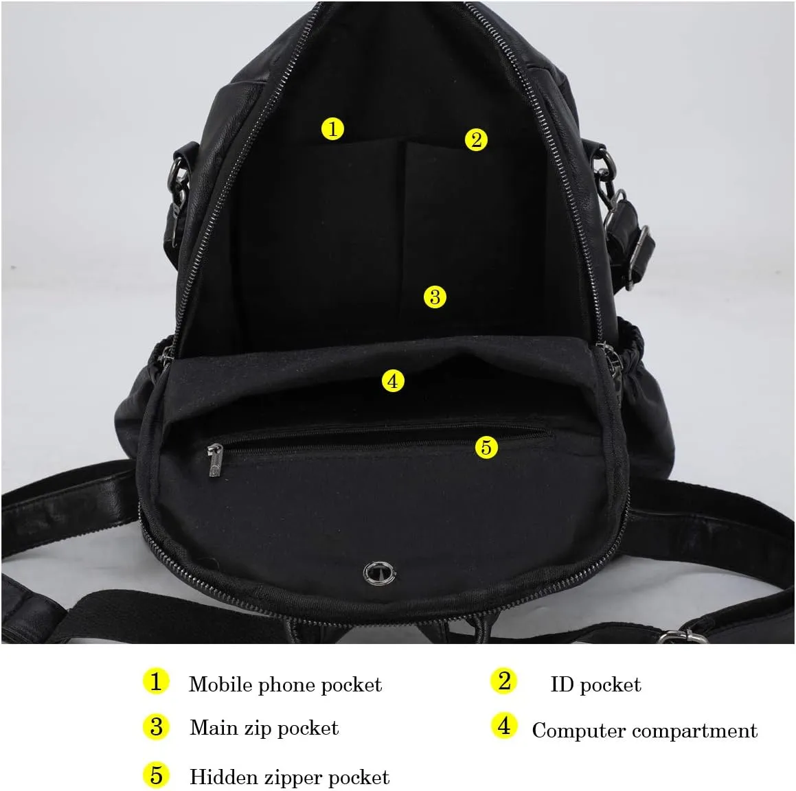 ASDSSRY Women Fashion Backpack Purse Waterproof Bookbags Travel Shopping Rucksack Convertible Ladies Shoulder Bag