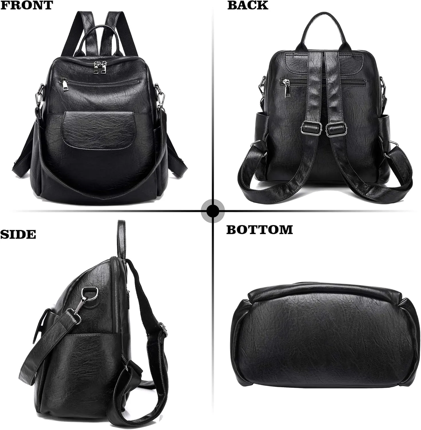 ASDSSRY Women Fashion Backpack Purse Waterproof Bookbags Travel Shopping Rucksack Convertible Ladies Shoulder Bag