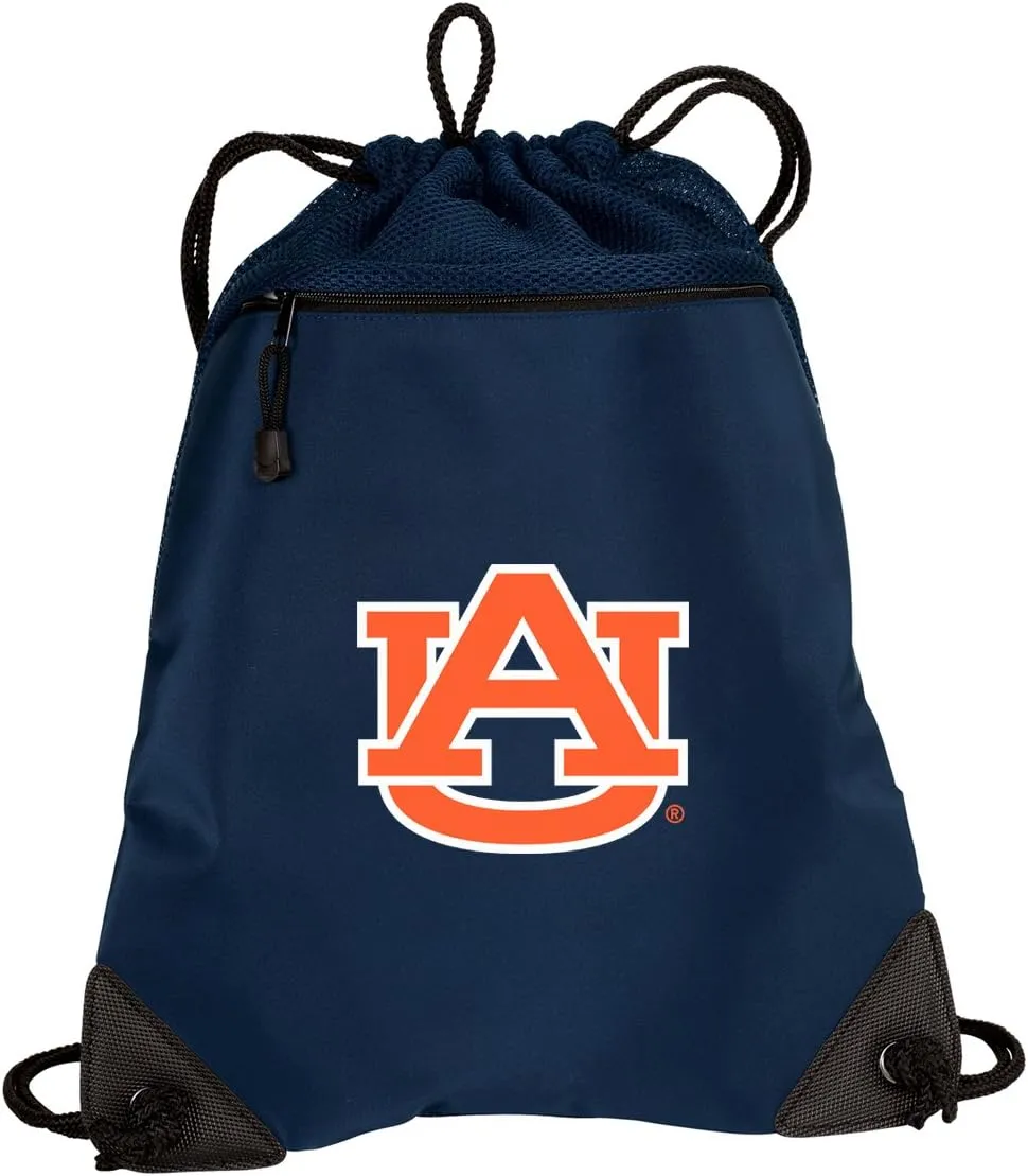 Auburn University Drawstring Backpack Auburn Cinch Bag - UNIQUE MESH & MICROFIBER