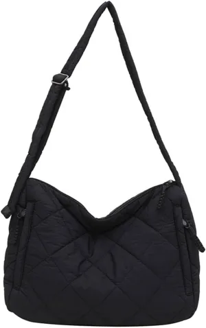 Autumn and winter new cotton-padded bag female minority Ring-girdle full shoulder oblique span bag large capacity