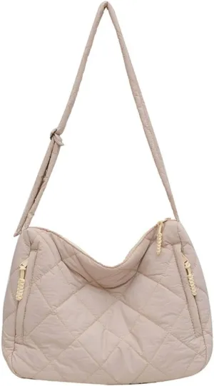 Autumn and winter new cotton-padded bag female minority Ring-girdle full shoulder oblique span bag large capacity