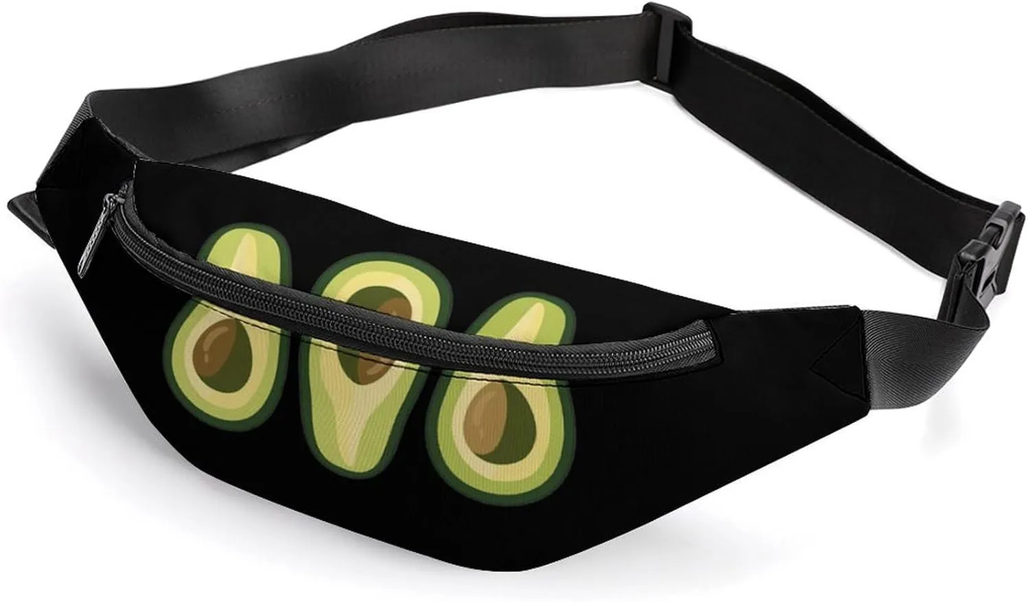 Avocado Slices Crossbody Fanny Pack Waist Packs Adjustable Shoulder Bags Sling Bag for Hiking Running Cycling