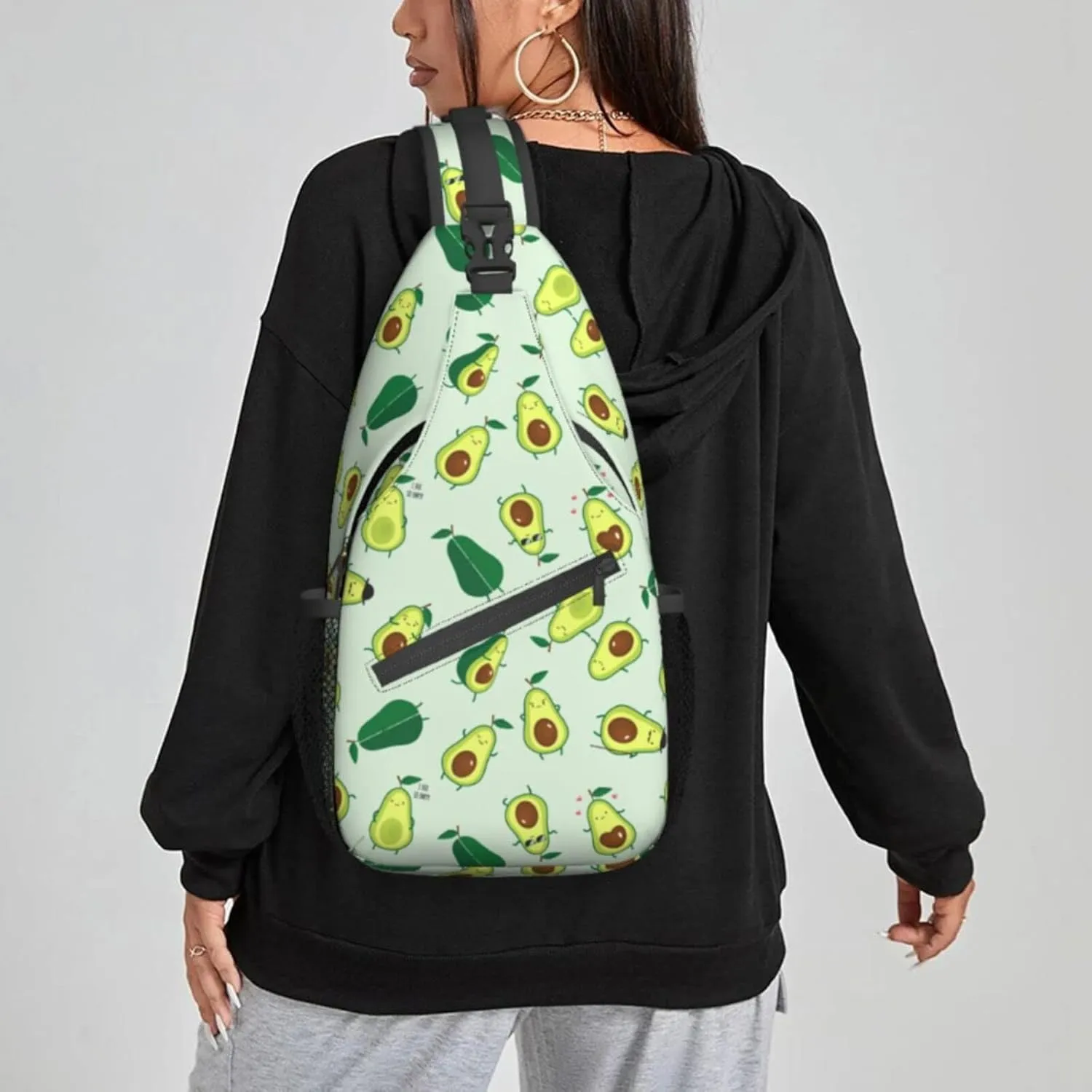 Avocados Sling Bag for Women Crossbody Shoulder Bag Casual Daypack Backpacks Men Chest Bag Gym Cycling Travel Hiking