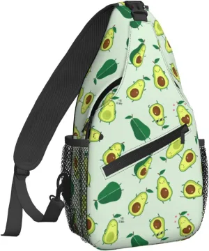 Avocados Sling Bag for Women Crossbody Shoulder Bag Casual Daypack Backpacks Men Chest Bag Gym Cycling Travel Hiking