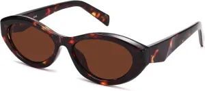 AZorb Retro Oval Sunglasses for Women Cat Eye Sun Glasses 90s Sunnies UV400 Protection