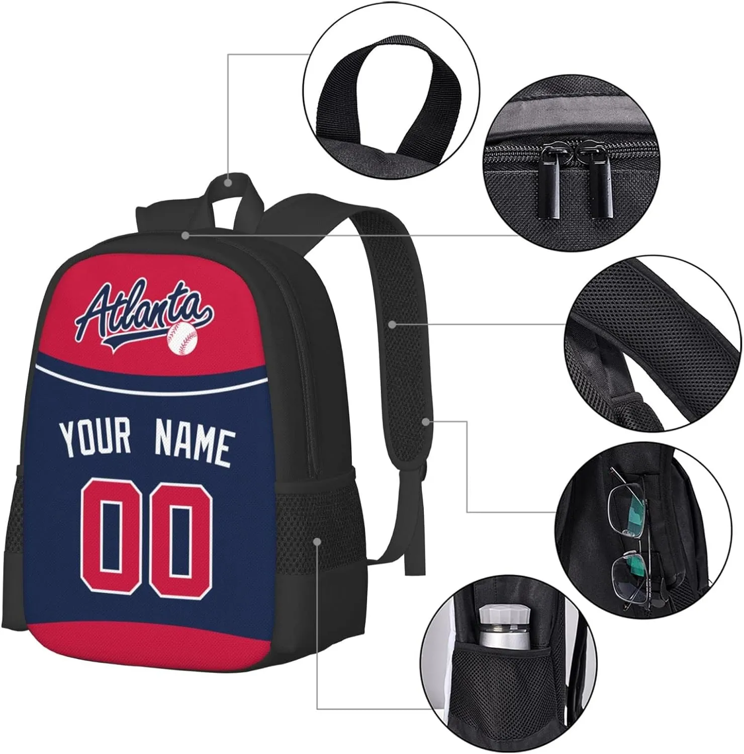 Backpack Atlanta Personalized Bags for Men Women Gifts