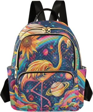 Backpack for Men and Women - Lightweight Laptop Backpack Casual Daypack for College Work Travel, Flamingo (23), Small