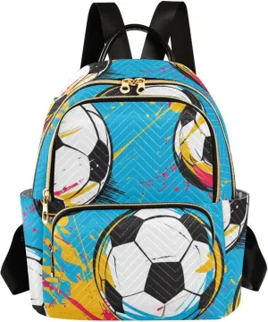 Backpack for Men and Women - Lightweight Laptop Backpack Casual Daypack for College Work Travel, Football (80), Medium, Small