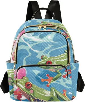Backpack for Men and Women - Lightweight Laptop Backpack Casual Daypack for College Work Travel, Frog (17), Medium