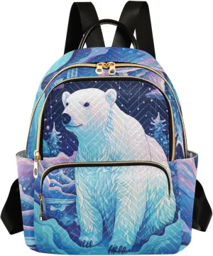 Backpack for Men and Women - Lightweight Laptop Backpack Casual Daypack for College Work Travel, Illustration Bear (6), Small