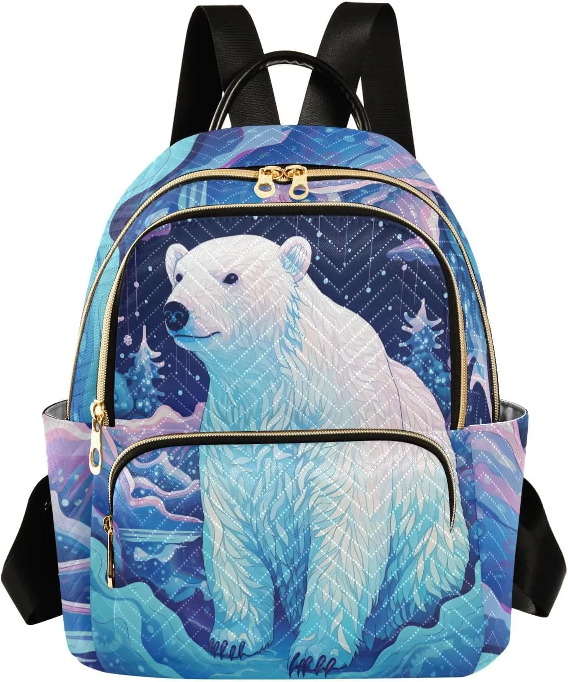 Backpack for Men and Women - Lightweight Laptop Backpack Casual Daypack for College Work Travel, Illustration Bear (6), Small