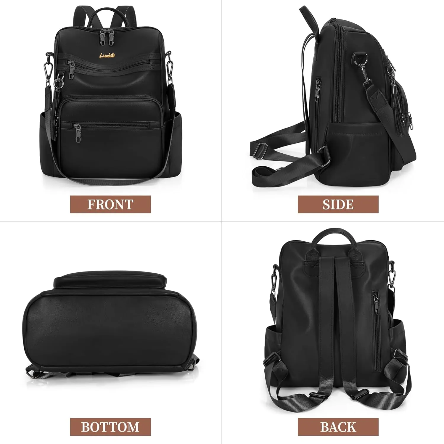 Backpack Purse for Women Travel Convertible Shoulder Tassel Bag Ladies Work Travel Handbags