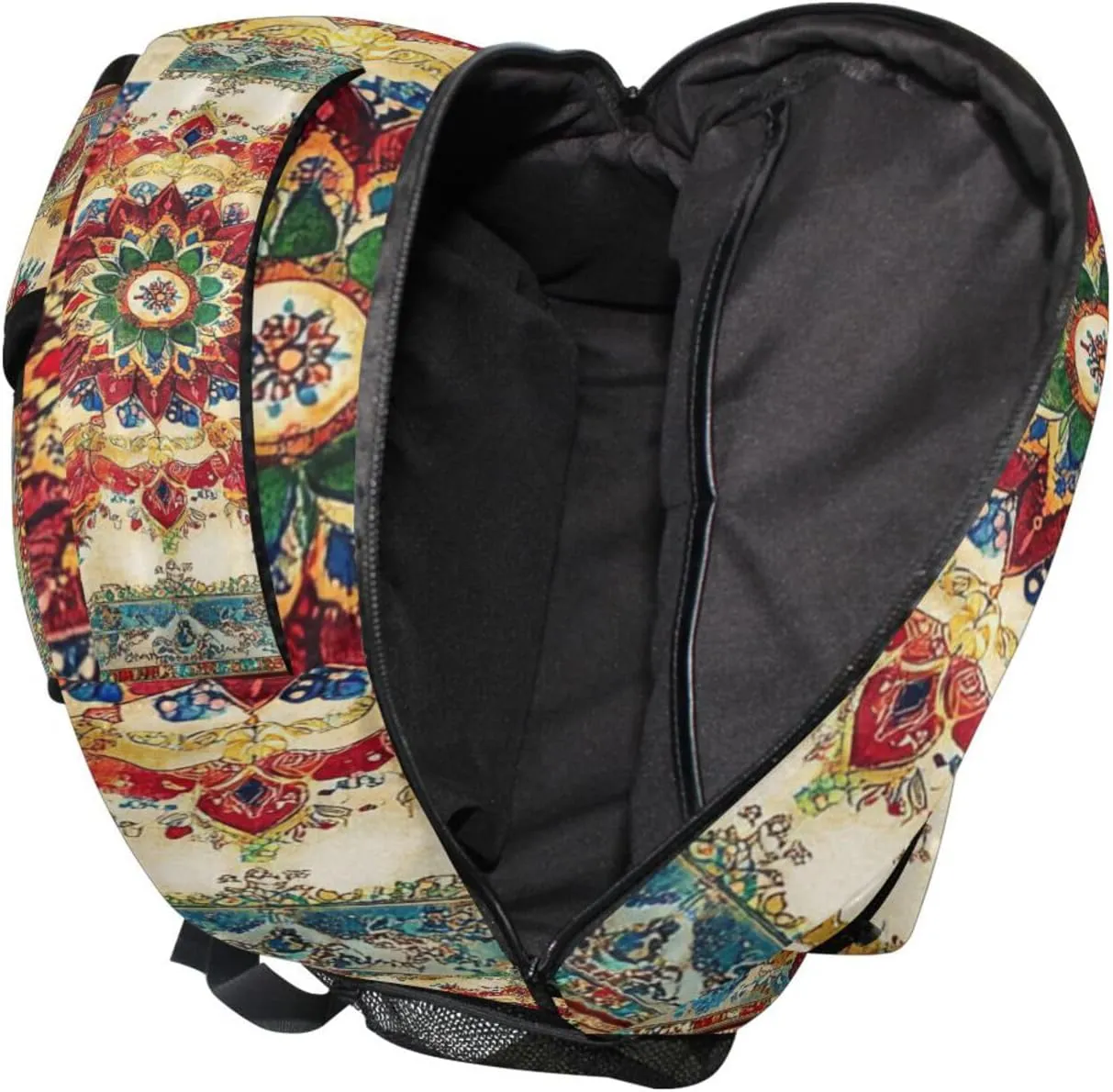 Backpacks for Women Men Waterproof Stylish Travel Bags with Chest Strap Gift Men & Women Bohemian Boho Vintage Mandala Style Flower