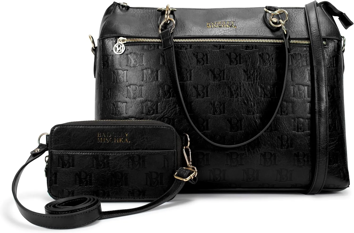 Badgley Mischka Madalyn Vegan Leather Travel Tote Weekender Bag