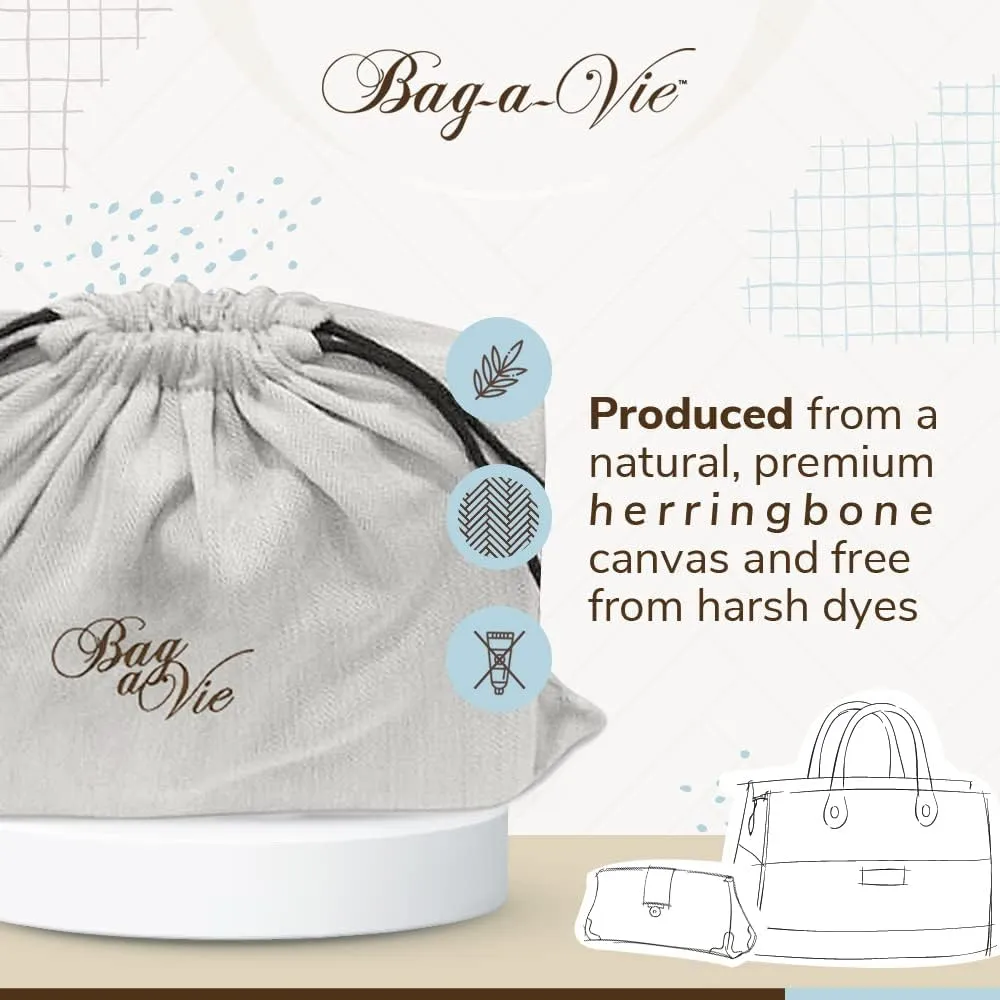 Bag-a-Vie Canvas Dust Bags - Handbag Closet & Travel Storage Organizer, Grande (23"x19")