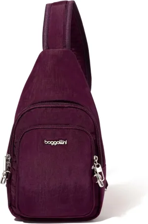 Baggallini Anti-Theft Daytripper Sling 7x12 Crossbody Travel Safe Bag W/Securtex Locking Zippers, Slash-Resistant & RFID