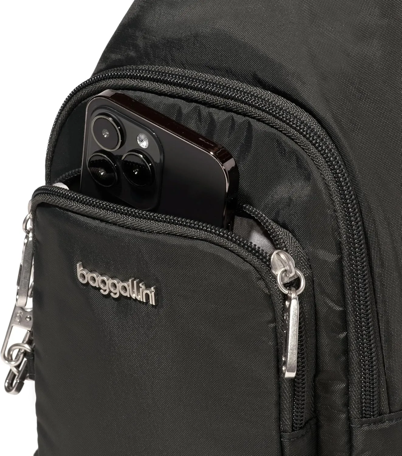 Baggallini Anti-Theft Daytripper Sling 7x12 Crossbody Travel Safe Bag W/Securtex Locking Zippers, Slash-Resistant & RFID