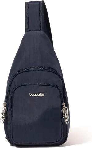 Baggallini Anti-Theft Daytripper Sling 7x12 Crossbody Travel Safe Bag W/Securtex Locking Zippers, Slash-Resistant & RFID
